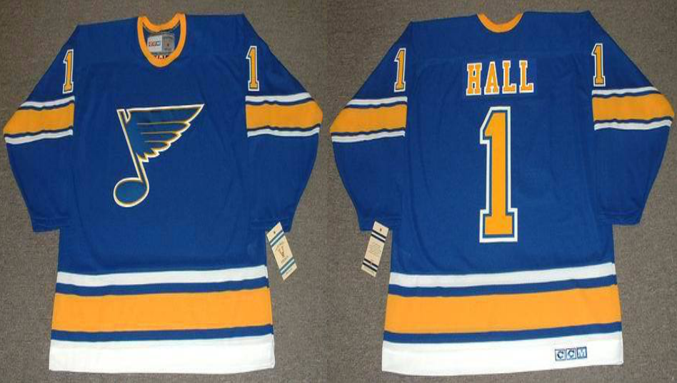 2019 Men St.Louis Blues #1 Hall blue CCM NHL jerseys->st.louis blues->NHL Jersey
